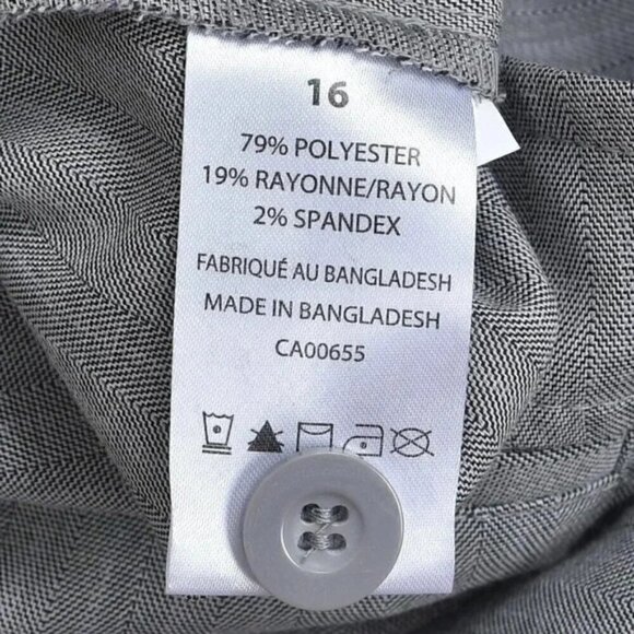 NWT Penningtons Pants Slightly Curvy Fit Gray Straight Leg Size 16 - Picture 8 of 11